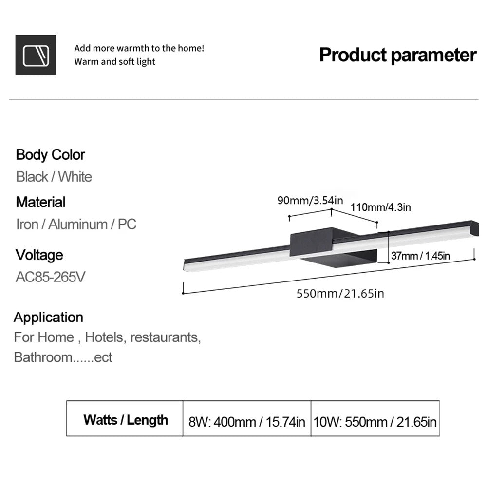 Modern Vanity LED Wall Light