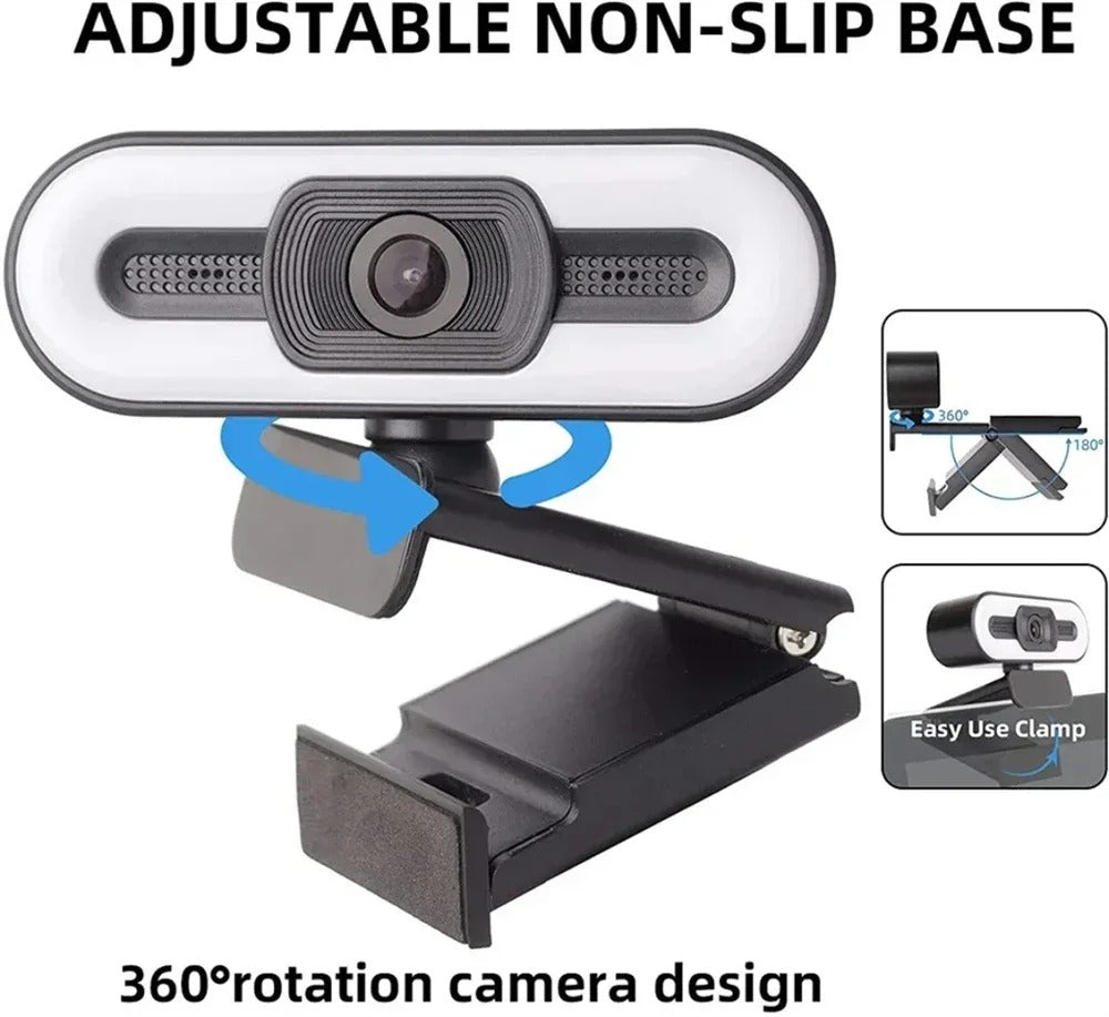 Portable 1080P/2K/4K Webcam – Auto Focus Streaming Camera