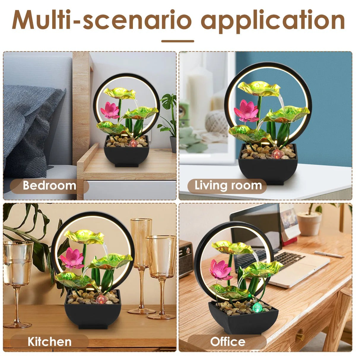 LED Waterfall Table Fountain