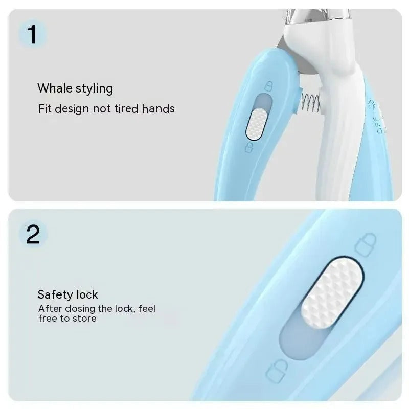 LED Pet Nail Clipper with Electric Grinder Trimmer