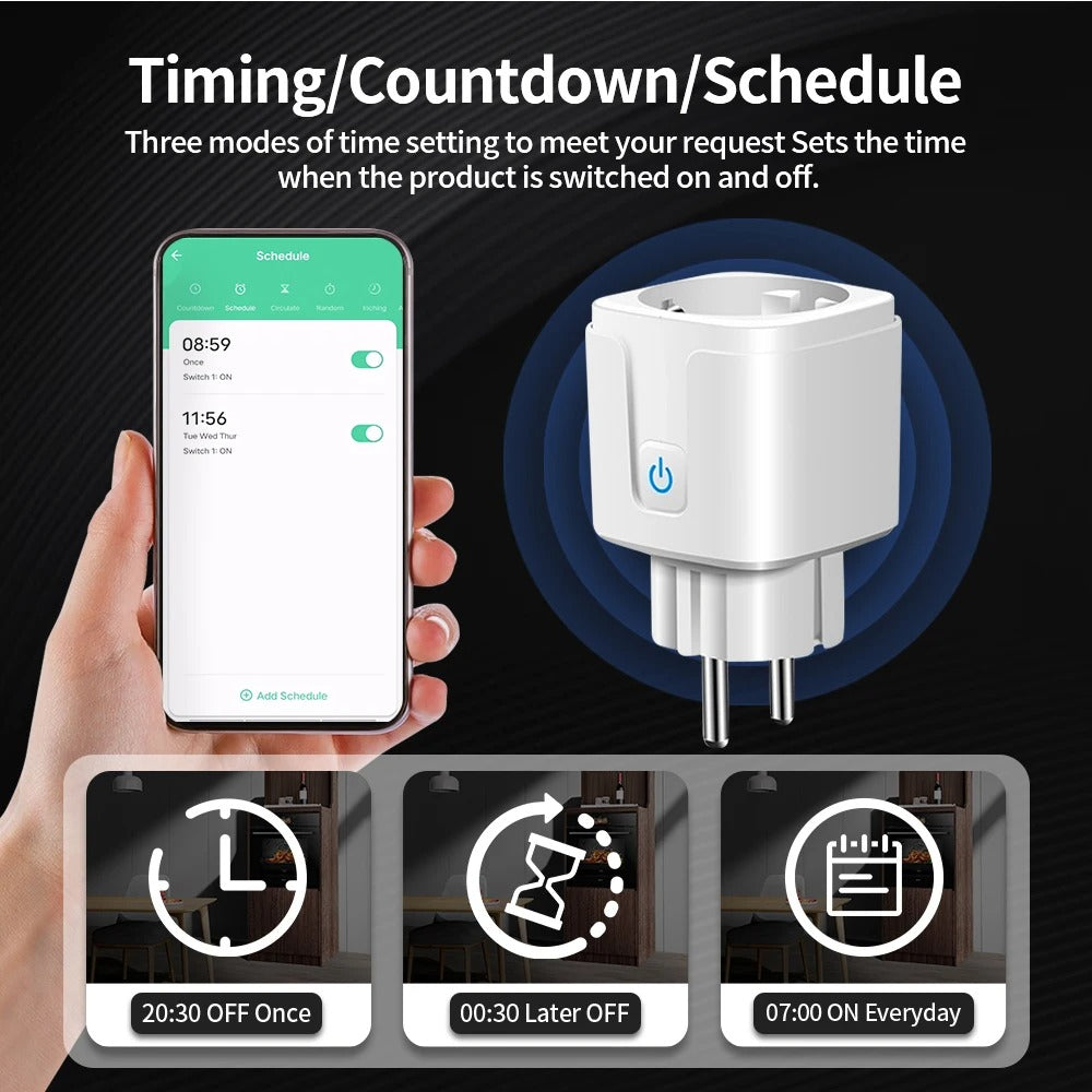Smart WiFi Zigbee Plug 16A/20A with Power Monitoring