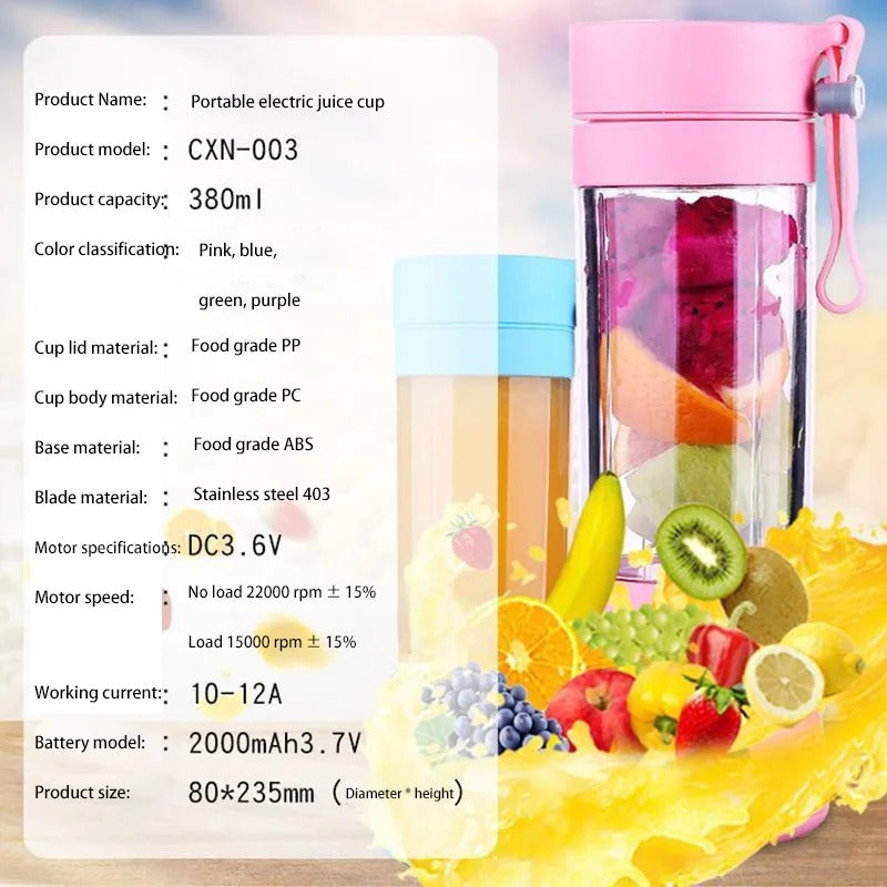 Portable Rechargeable Juicer Blender – Smoothies, Shakes & Fruit Drinks