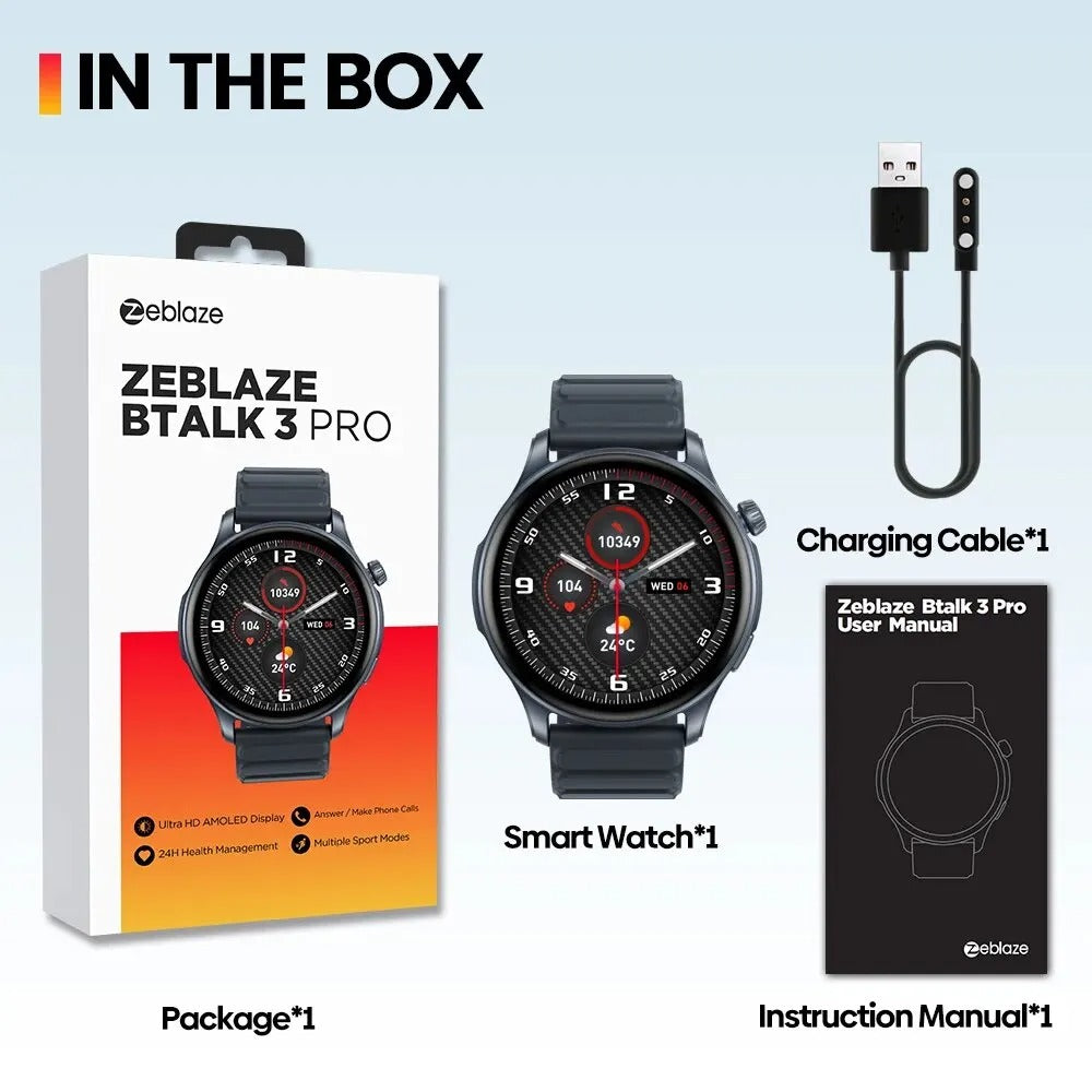3 PRO Smartwatch with AMOLED Display and Bluetooth Calling