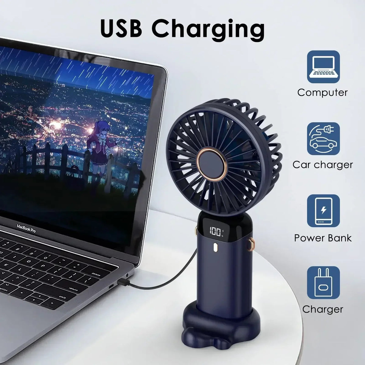 5000mAh Portable Fan Rechargeable