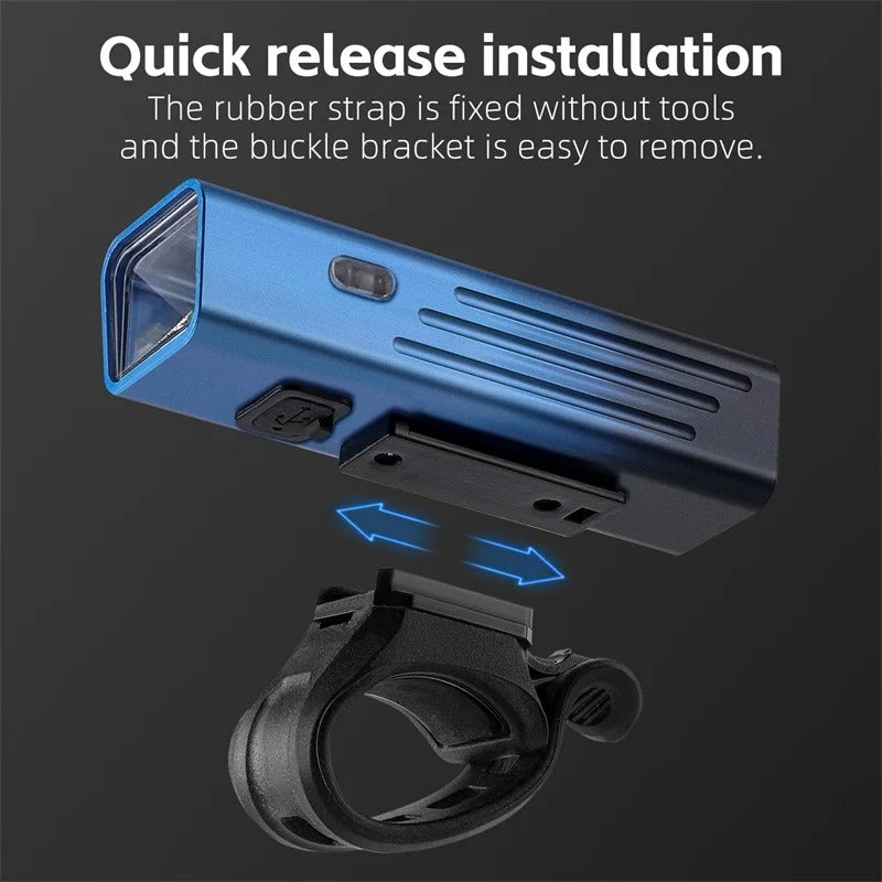 USB Rechargeable Bike Light Set – Front Headlight & Rear Warning Light