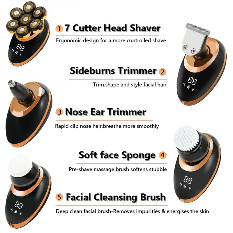 7D Floating Electric Shaver – Men’s Rechargeable Groomer