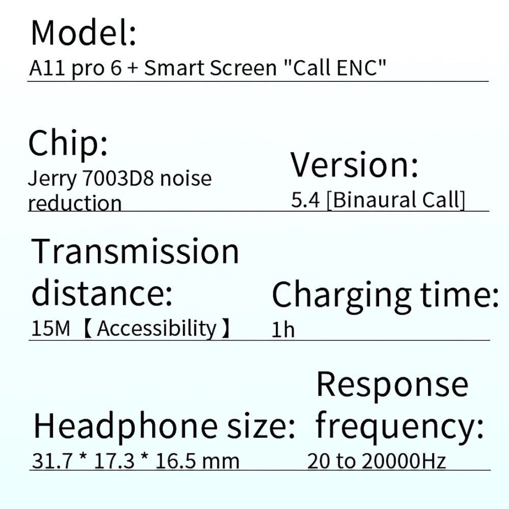 TWS Wireless Earbuds – Bluetooth 5.4, Noise Cancelling, LCD Display