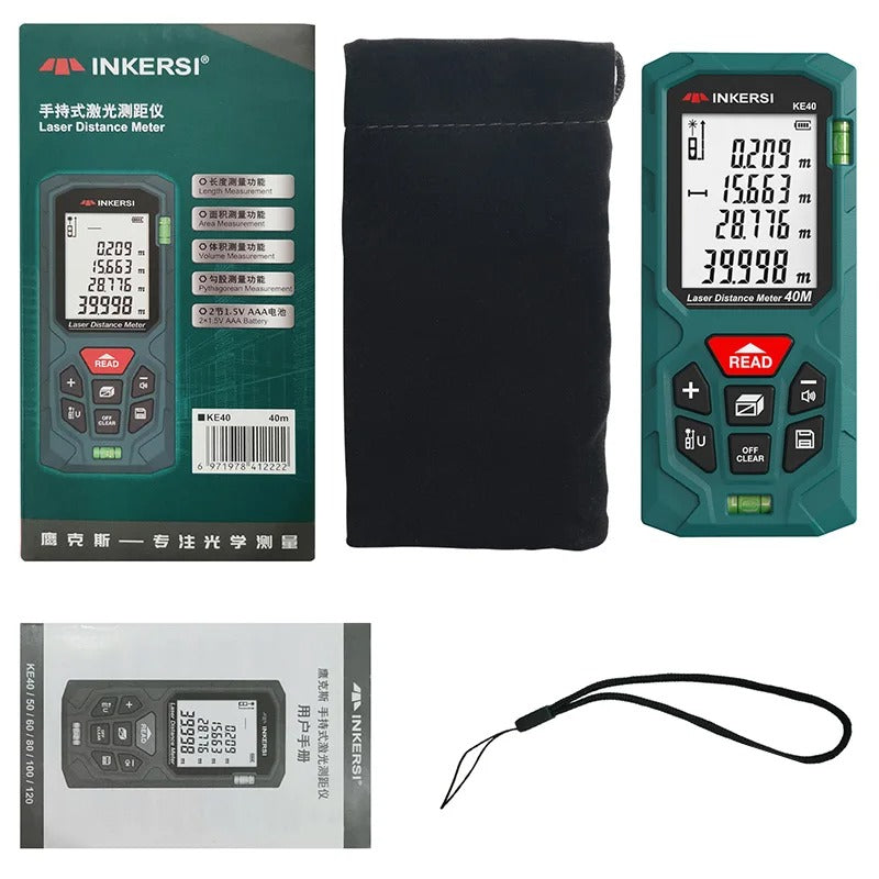 Laser Distance Meter – Digital Rangefinder 40M/70M/120M