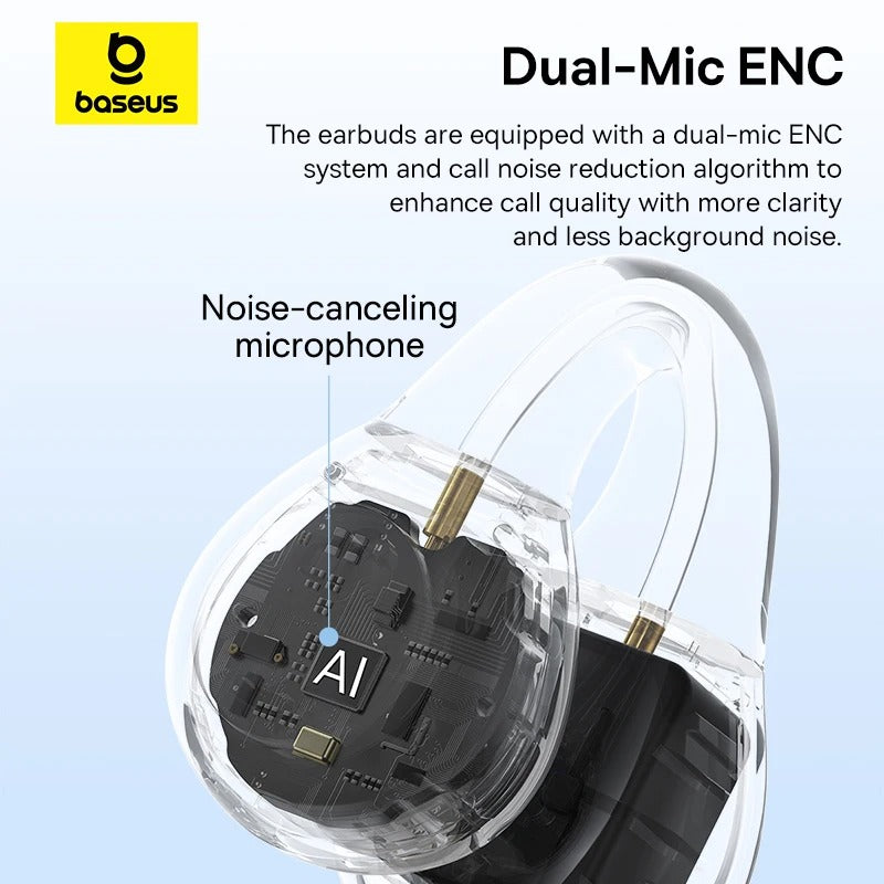 Wireless Bluetooth 5.3 Open-Ear Clip-On Earphones