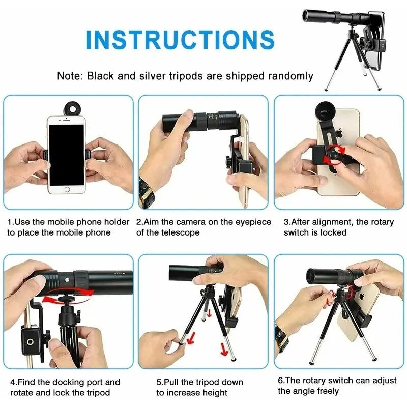 10–300x40 HD Zoom Monocular Telescope – Long-Range Clarity