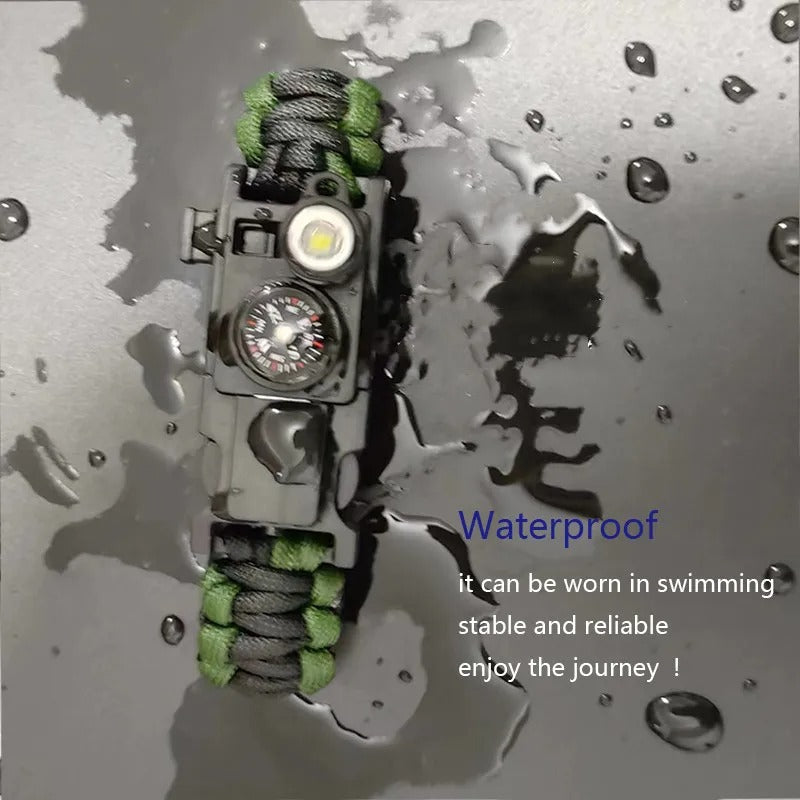 Waterproof Survival Paracord Bracelet with LED Light