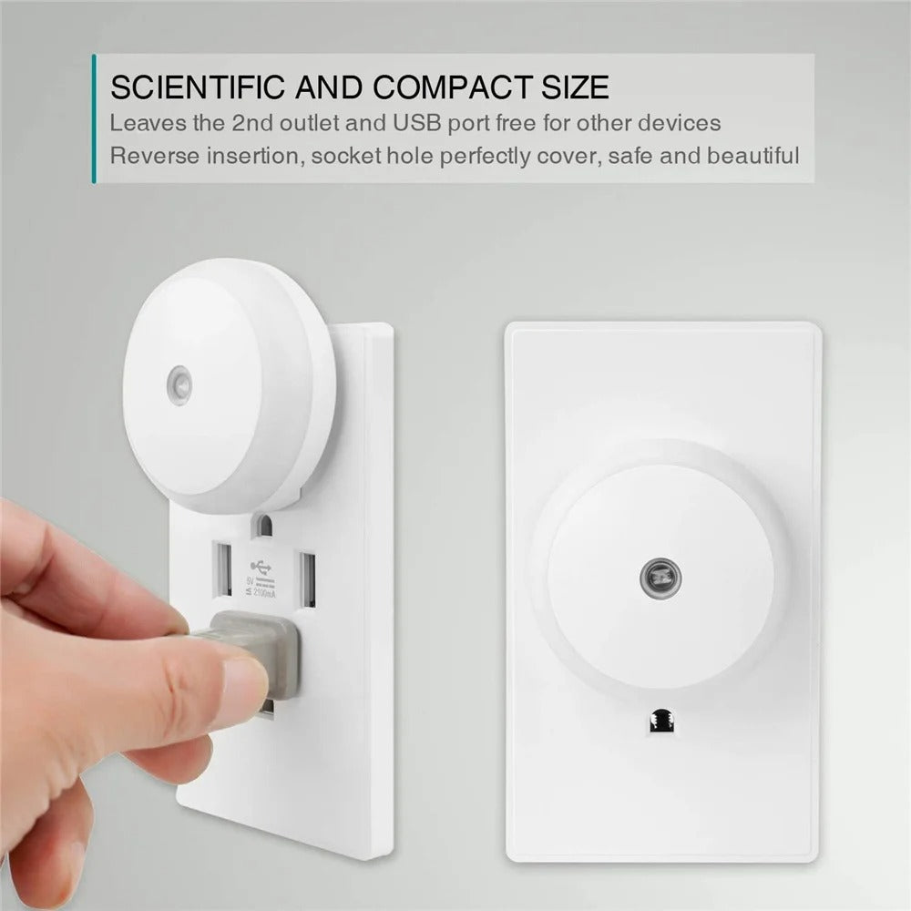 Smart Sensor LED Night Light – Automatic Plug-In Wall Lamp
