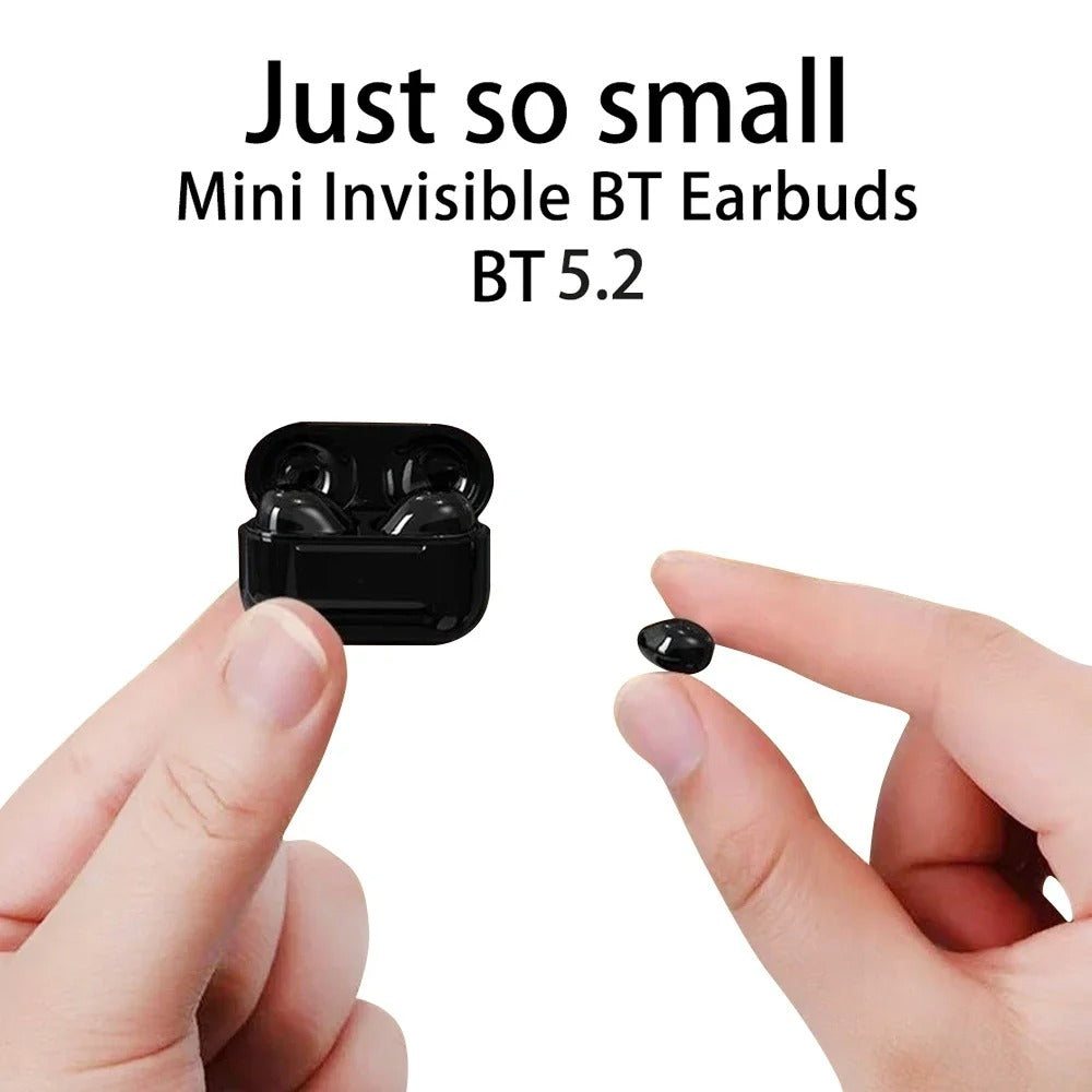 Mini Bluetooth Wireless Earbuds – Invisible In-Ear Earphones with Noise Reduction