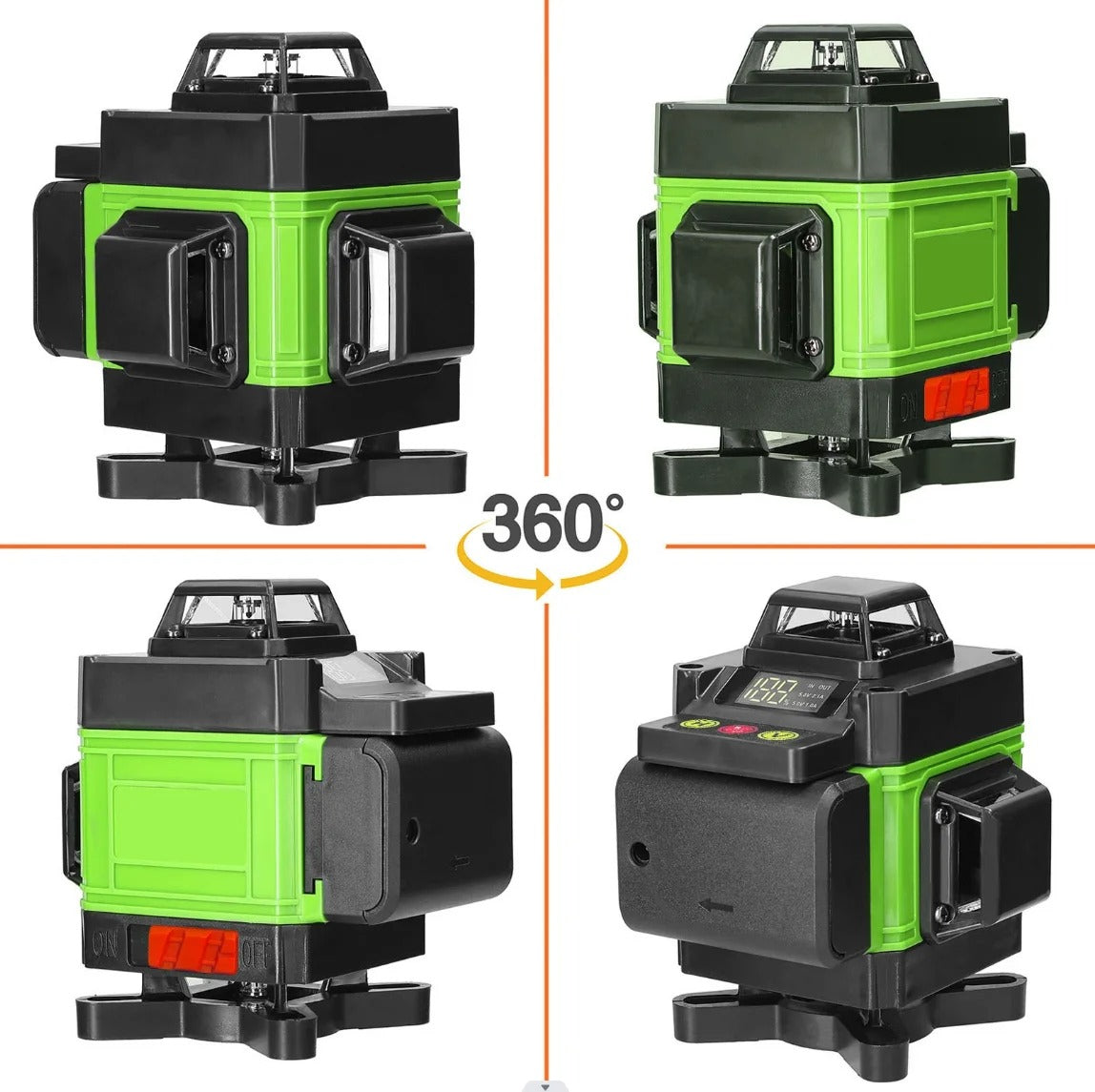 4D Green Laser Level – 12/16 Line Self-Leveling