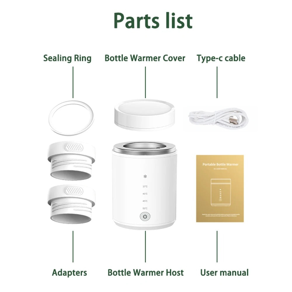 N1 Baby Bottle Warmer – Portable USB Rechargeable Milk Heater and Sterilizer