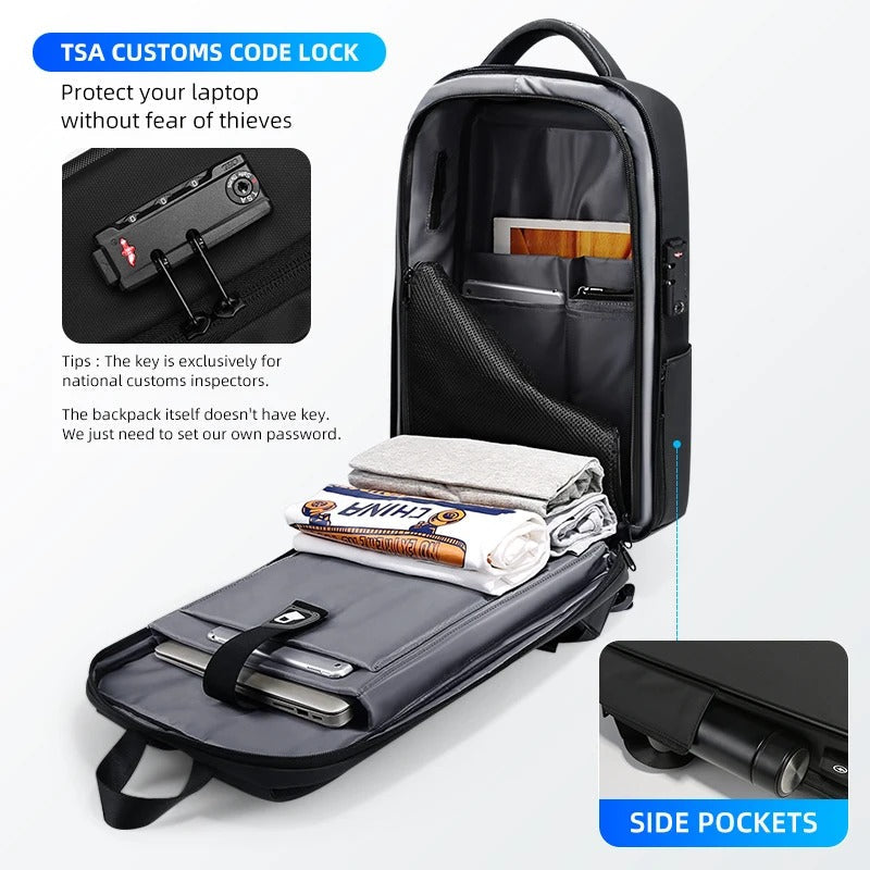 Anti-Theft Laptop Backpack – Waterproof Travel & Work Bag with USB Charging Port
