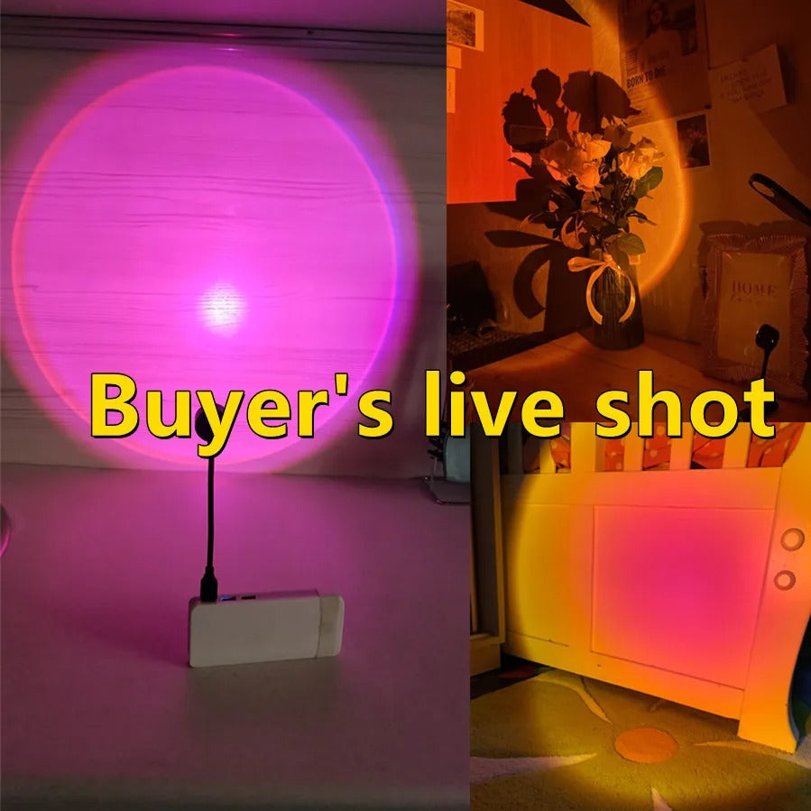 LED USB Sunset Lamp Projector – Portable Ambient Mood Night Light