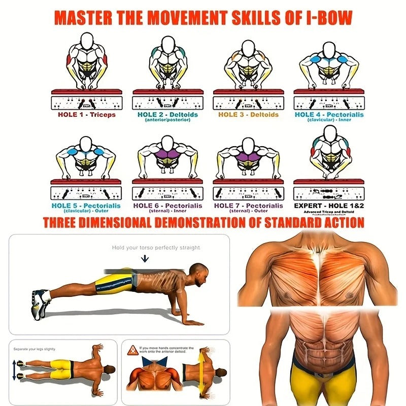 Portable Push-Up Board Set – Foldable Multifunctional Trainer