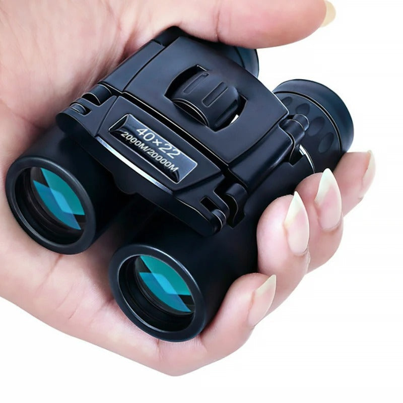 40x22 HD Compact Binoculars – Long-Range Folding Optics