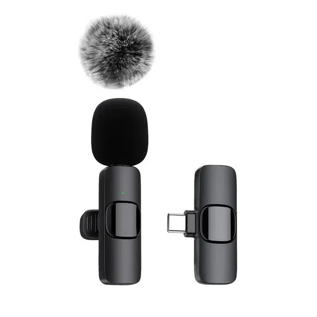 ClipMic Portable Wireless Lavalier Microphone – Noise Reduction & Plug-and-Play for iPhone & Android