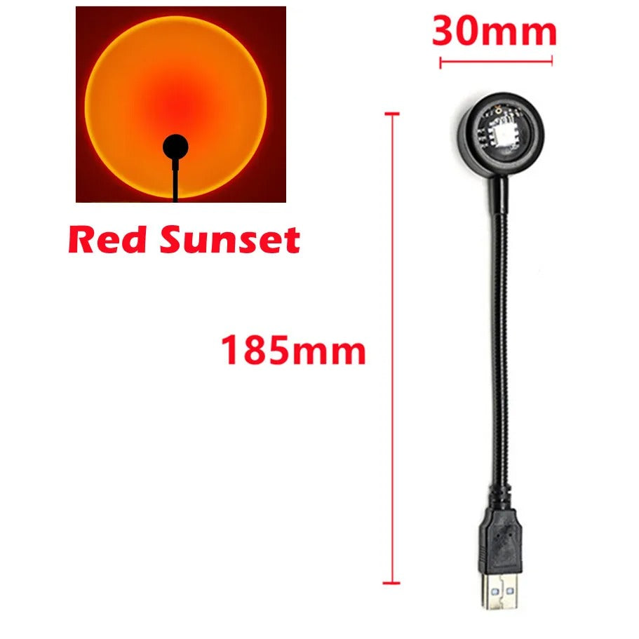 LED USB Sunset Lamp Projector – Portable Ambient Mood Night Light