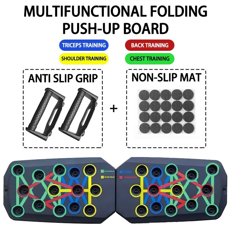Portable Push-Up Board Set – Foldable Multifunctional Trainer