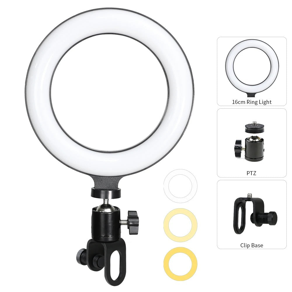 6.3-Inch LED Ring Light for Streaming & Selfies