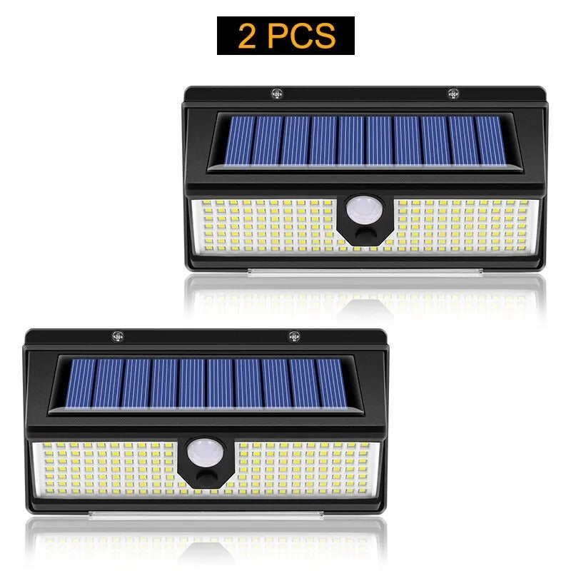 190 LED Solar Wall Light Outdoor Waterproof