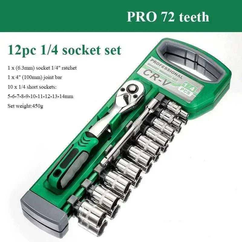 Socket Sleeve Wrench Set – Ratchet Spanner Tool Kit