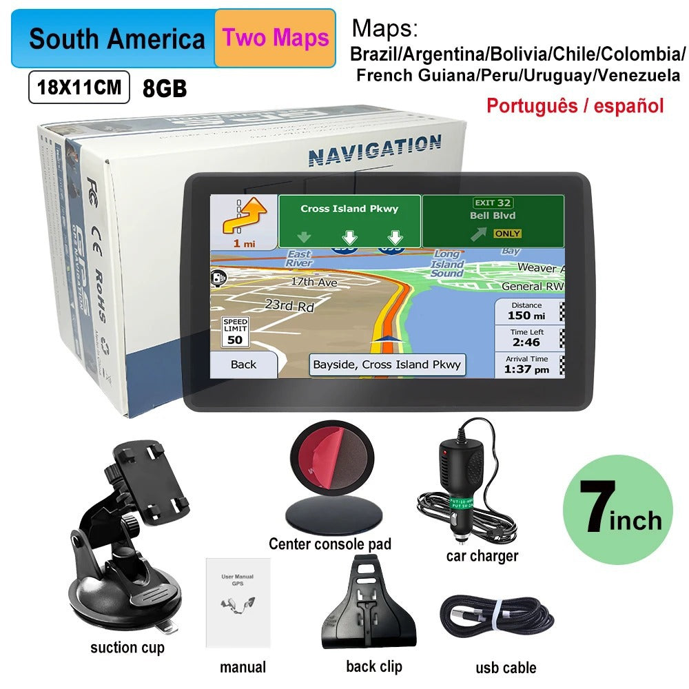 7-Inch Car & Truck GPS – SAT NAV with 2024 Europe Maps