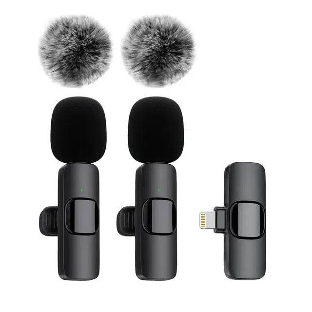 ClipMic Portable Wireless Lavalier Microphone – Noise Reduction & Plug-and-Play for iPhone & Android