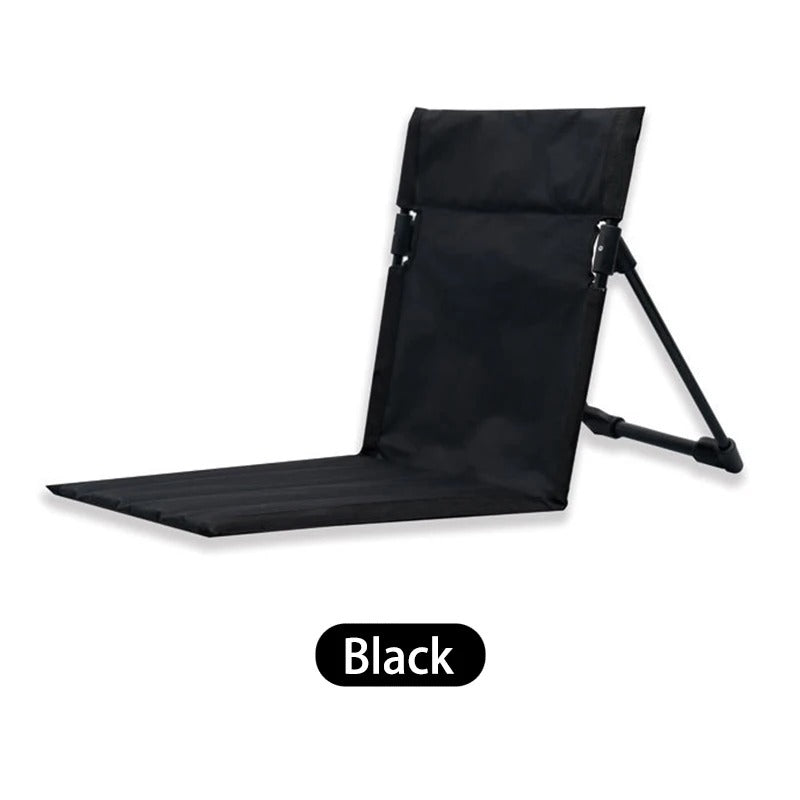 Portable Foldable Camping Chair with Backrest Cushion