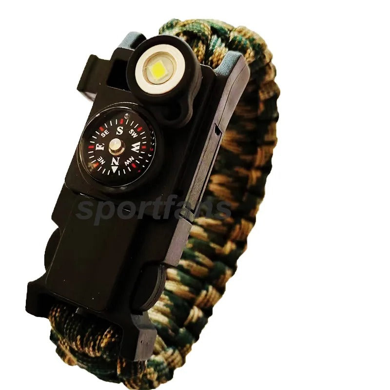 Waterproof Survival Paracord Bracelet with LED Light