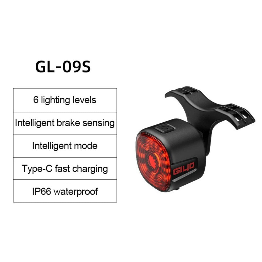Smart Bicycle Brake Tail Light – USB Rechargeable Safety
