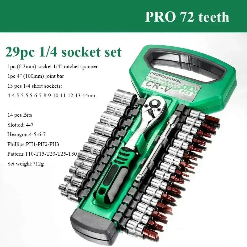 Socket Sleeve Wrench Set – Ratchet Spanner Tool Kit