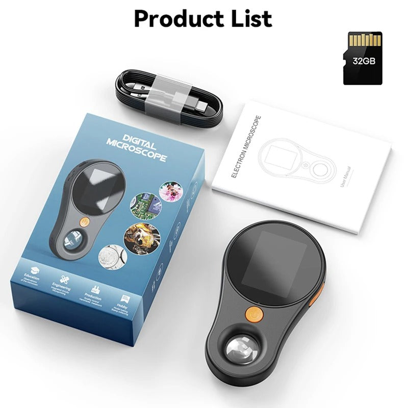 2.0-Inch Digital Microscope – 500X 1080P Magnifier