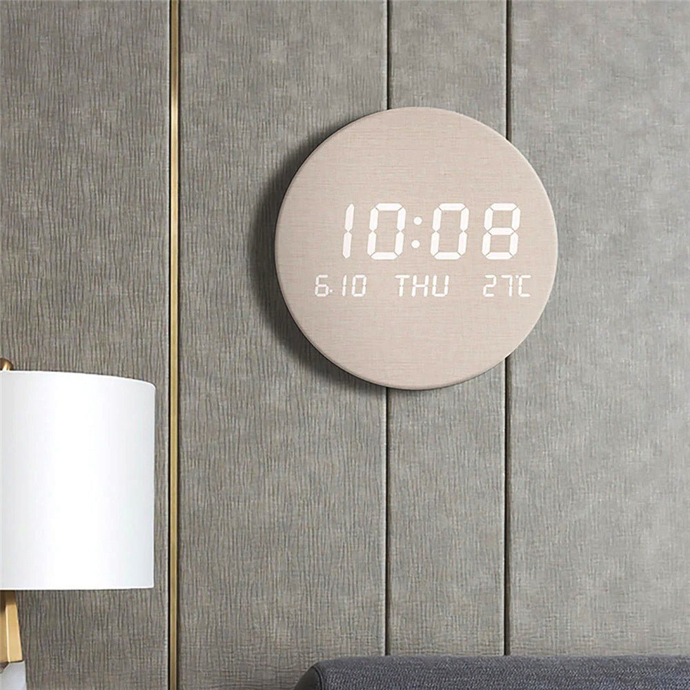 NordTime Scandinavian Digital Wall Clock | Minimalist Battery-Powered Clock