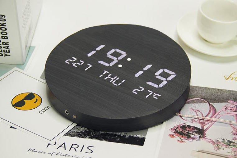 NordTime Scandinavian Digital Wall Clock | Minimalist Battery-Powered Clock