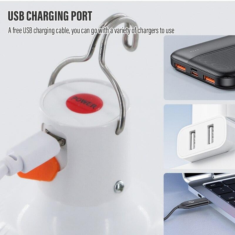 Rechargeable LED Camping Lantern with Hook & USB