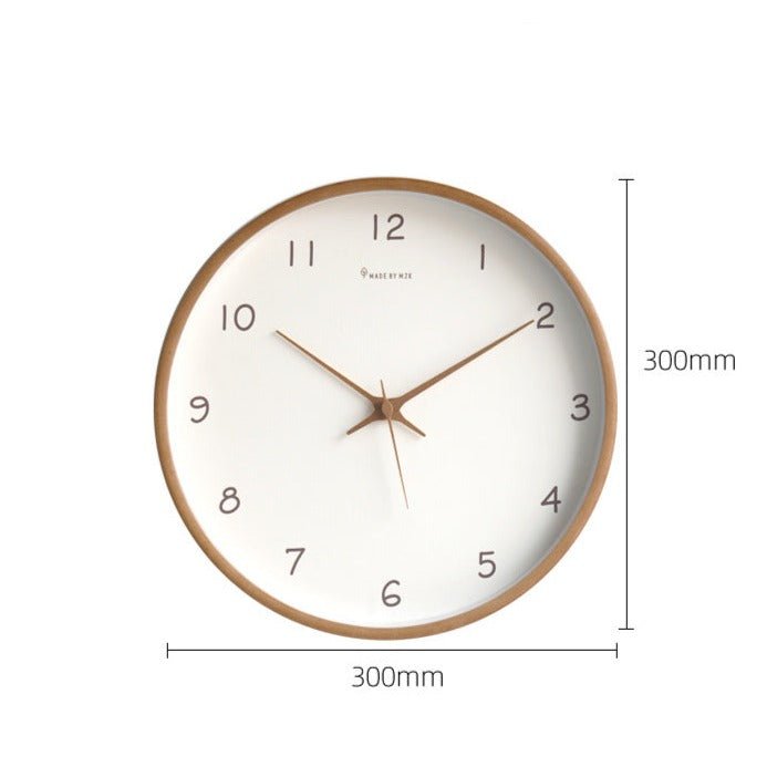 Simple Solid Wood Analogue Wall Clock for Home - SKØRTER