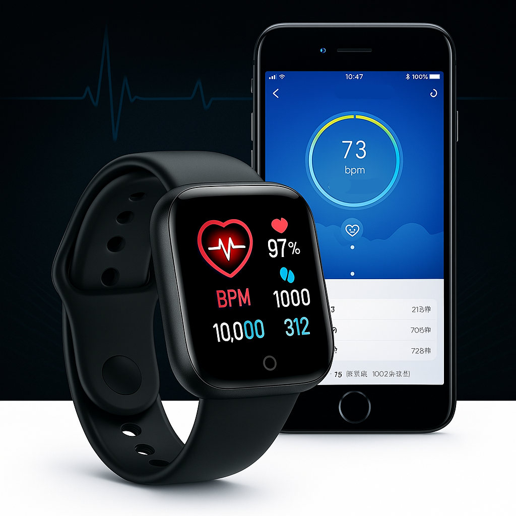 PulseFit Smart Fitness Watch – Bluetooth, Health & Activity Tracker for Men & Women