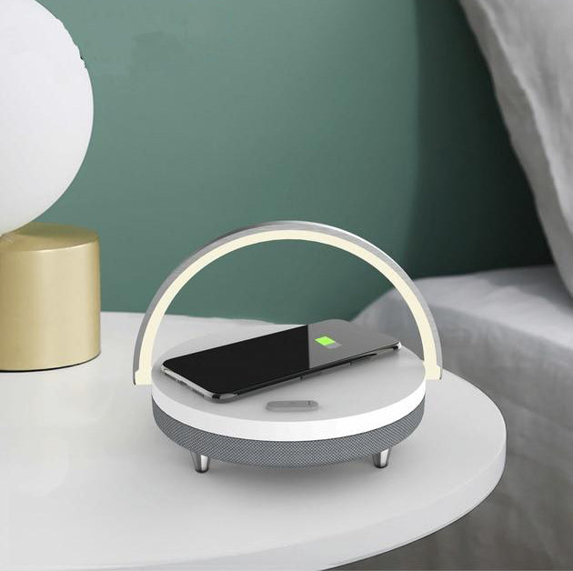 AuraCharge 3-in-1 LED Lamp | Bluetooth Speaker & Wireless Charger
