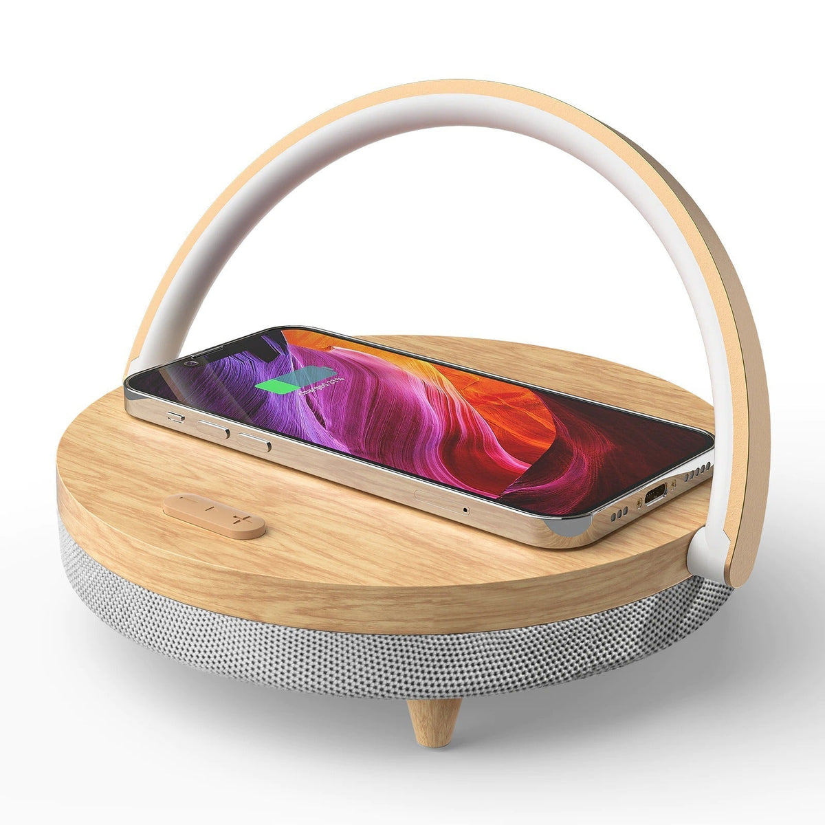 AuraCharge 3-in-1 LED Lamp | Bluetooth Speaker & Wireless Charger